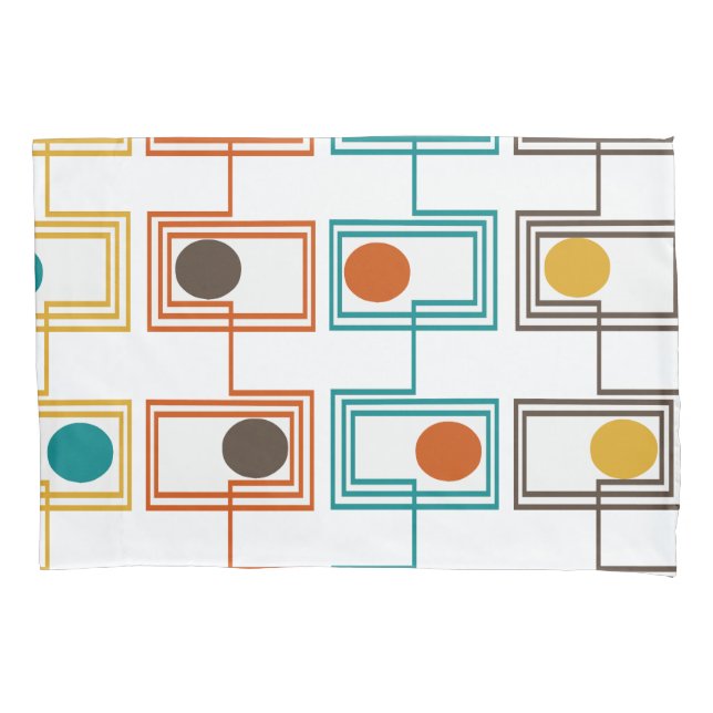 Kandinsky Rectangles with Ovals  Pillowcase (Front)