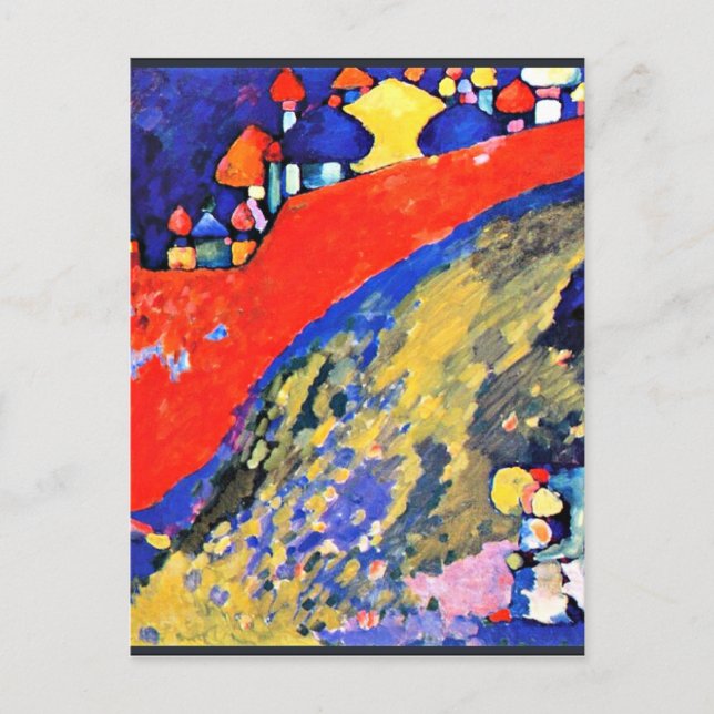 Kandinsky - Red Wall Destiny  Postcard (Front)