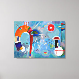 Kandinsky - Round and Pointed, colourful art Canvas Print