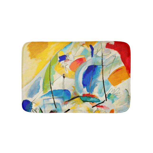 Kandinsky Sea Battle 1913 Bath Mat (Front)