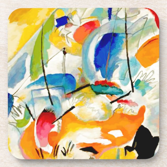 Kandinsky Sea Battle 1913 Coaster (Front)