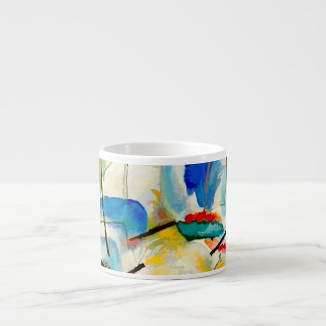 Kandinsky Sea Battle 1913 Espresso Cup (Front)