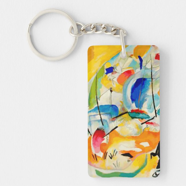Kandinsky Sea Battle 1913 Key Ring (Front)