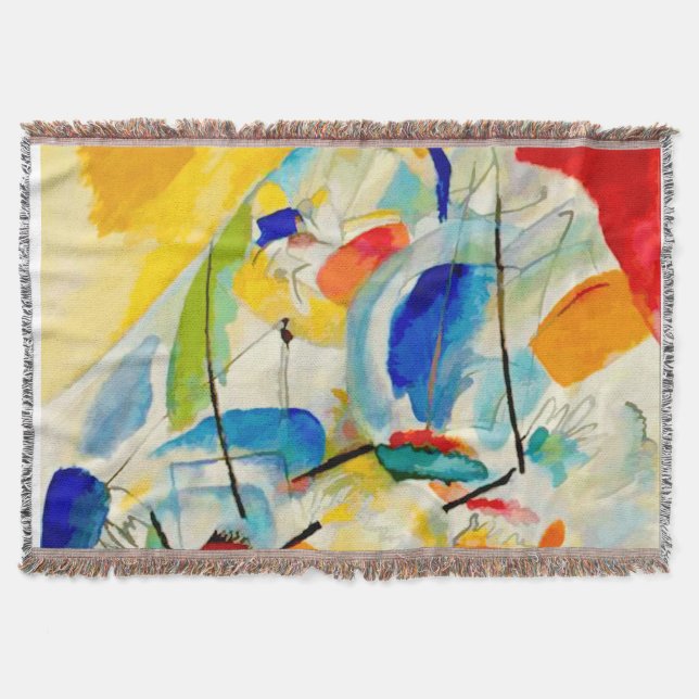 Kandinsky Sea Battle 1913 Throw Blanket (Front)