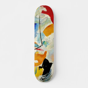 Kandinsky Sea Battle Painting 1913 Skateboard