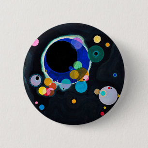 Kandinsky Several Circles Abstract 6 Cm Round Badge