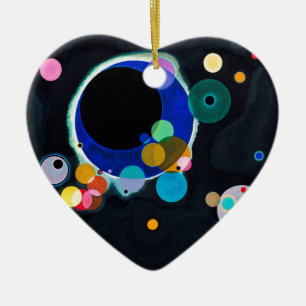 Kandinsky Several Circles Abstract Ceramic Tree Decoration