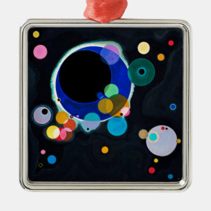 Kandinsky Several Circles Abstract Metal Tree Decoration