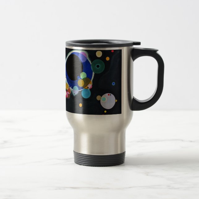 Kandinsky Several Circles Abstract Travel Mug (Right)