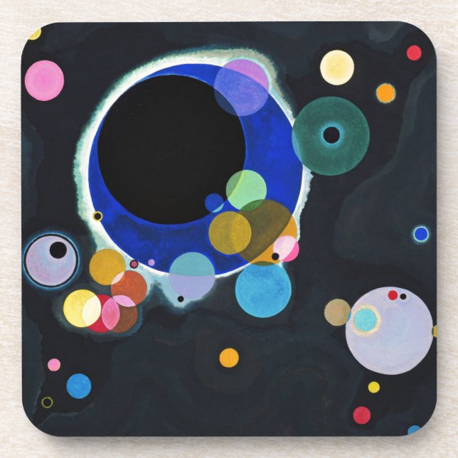 Kandinsky Several Circles Artwork Coaster (Front)