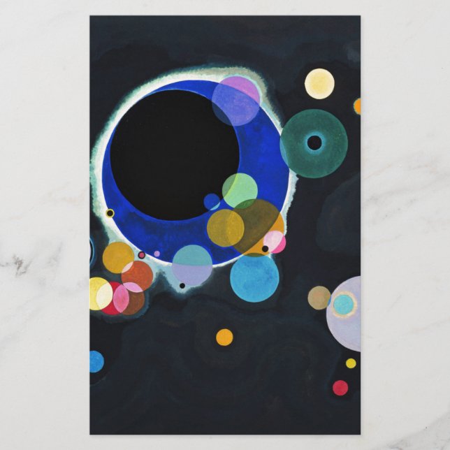 Kandinsky Several Circles Artwork Stationery (Front)