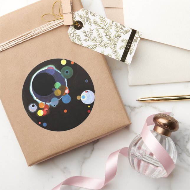 Kandinsky - Several Circles Classic Round Sticker (Gifting)