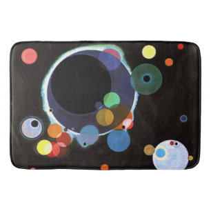 Kandinsky - Several Circles, famous abstract art Bath Mat