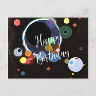 Kandinsky - Several Circles - Happy Birthday Postcard