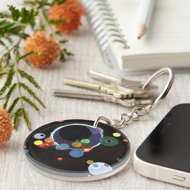 Kandinsky - Several Circles  Key Ring (Front Right)