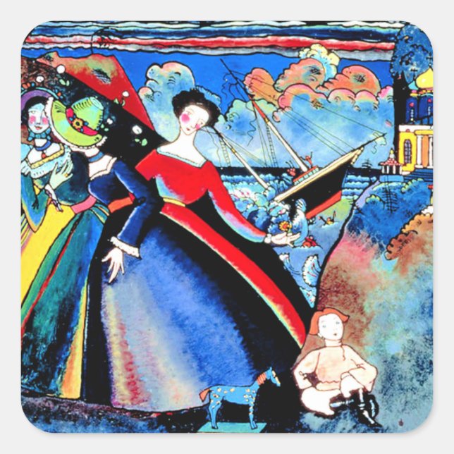 Kandinsky - Ship, Square Sticker (Front)