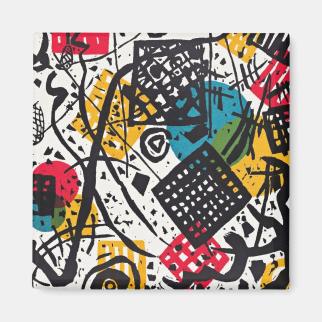 Kandinsky - Small Worlds V, abstract art Magnet (Front)