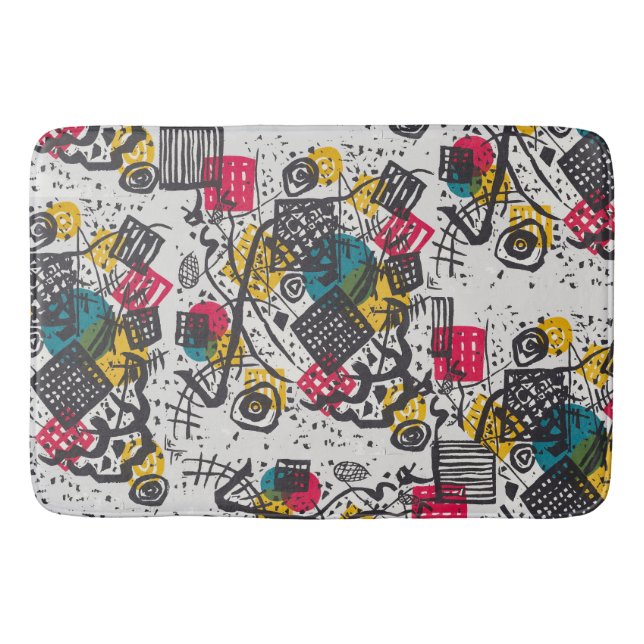 Kandinsky Small Worlds V Abstract Classic Bath Mat (Front)