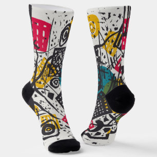 Kandinsky Small Worlds V Abstract Classic Socks