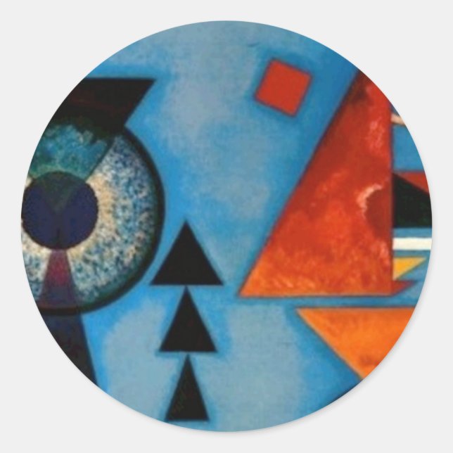 Kandinsky Soft Hard Abstract Classic Round Sticker (Front)