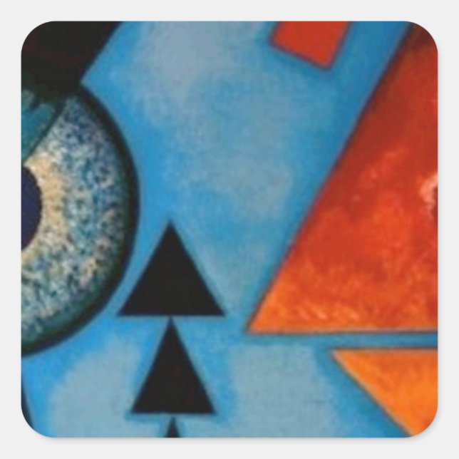 Kandinsky Soft Hard Abstract Square Sticker (Front)