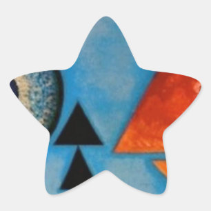 Kandinsky Soft Hard Abstract Star Sticker