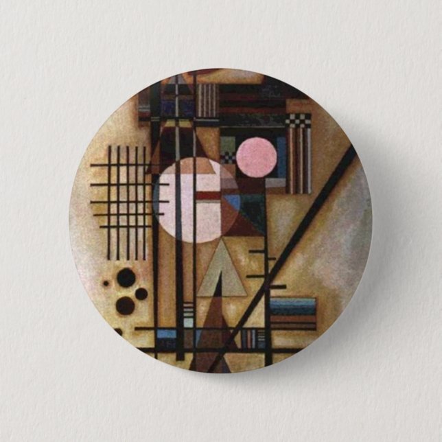 Kandinsky Softened Construction 6 Cm Round Badge (Front)