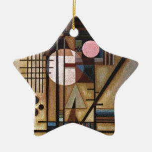 Kandinsky Softened Construction Ceramic Tree Decoration