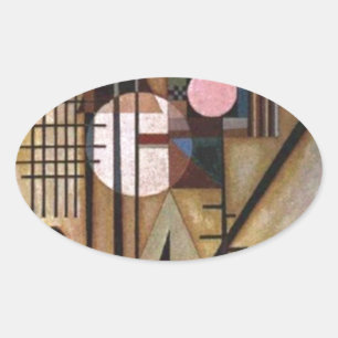 Kandinsky Softened Construction Oval Sticker