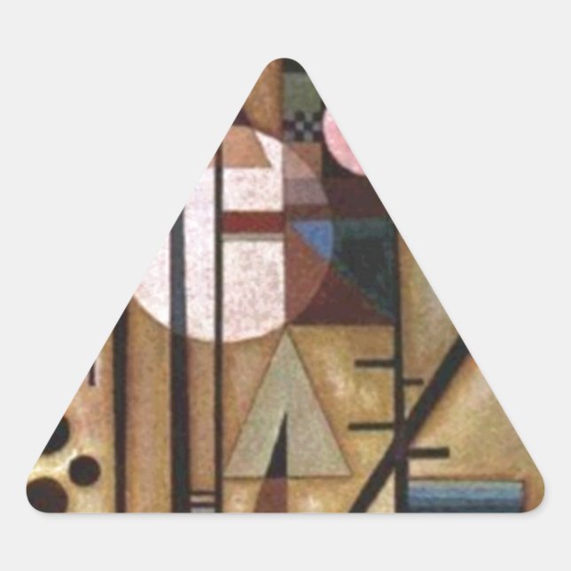 Kandinsky Softened Construction Triangle Sticker (Front)