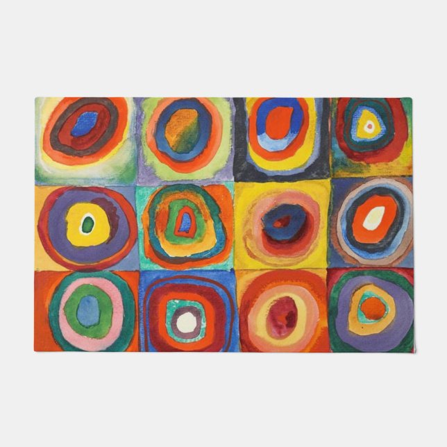 Kandinsky - Squares with Concentric Circles Doormat (Front)