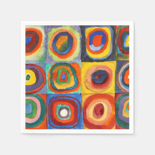 Kandinsky - Squares with Concentric Circles Napkin
