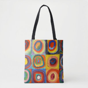 Kandinsky - Squares with Concentric Circles Tote Bag