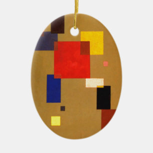 Kandinsky Thirteen Rectangles Abstract Painting Ceramic Tree Decoration