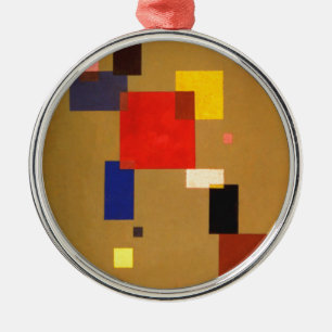 Kandinsky Thirteen Rectangles Abstract Painting Metal Tree Decoration