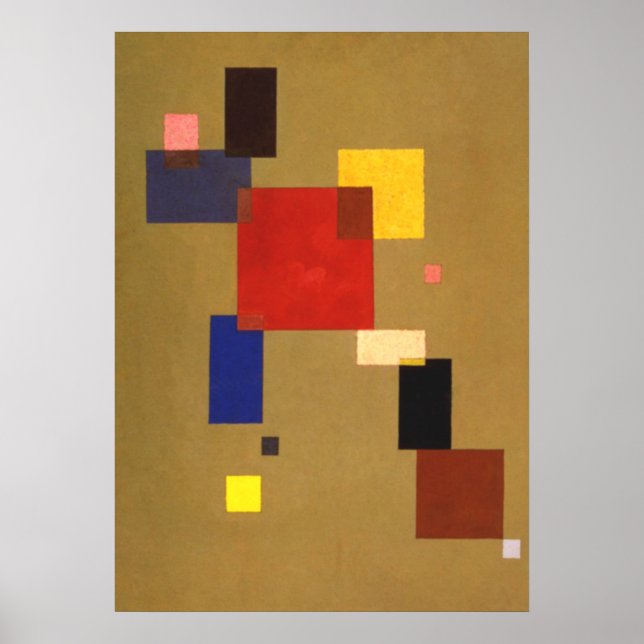 Kandinsky Thirteen Rectangles Abstract Painting Poster (Front)