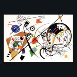 Kandinsky Transverse Line Poster<br><div class="desc">Kandinsky Transverse Lines Poster. Oil on cavas from 1923. Russian artist Wassily Kandinsky was a master of white space and black lines. Transverse Line features Kandinsky signature hard black strockes across a white canvas intersecting with a variety of colourful shapes. A beautiful gift for fans of Russian art, Abstract paintings,...</div>