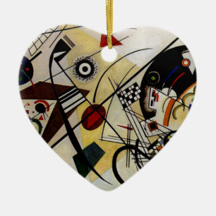 Kandinsky Transverse Unbroken Line Ceramic Tree Decoration