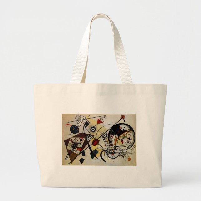 Kandinsky Transverse Unbroken Line Large Tote Bag (Front)