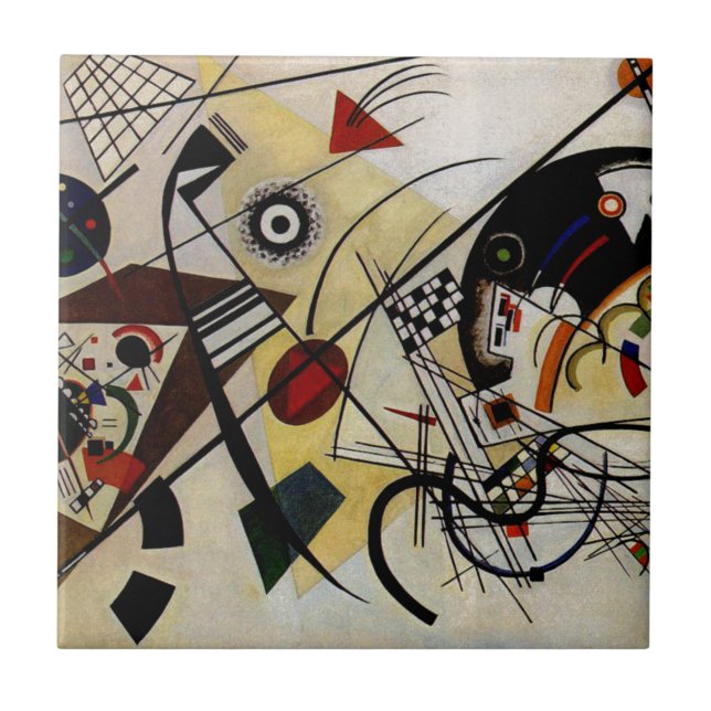 Kandinsky Transverse Unbroken Line Tile (Front)