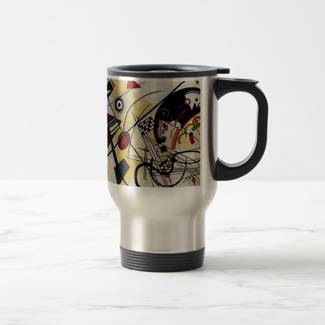 Kandinsky Transverse Unbroken Line Travel Mug (Right)