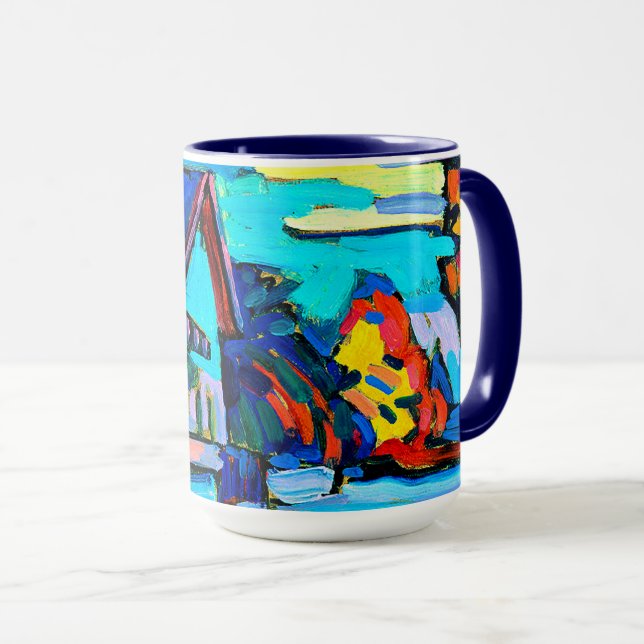 Kandinsky - Two Houses Mug (Front Right)