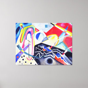 KANDINSKY - WHITE ZIG ZAGS - 1922 - Bauhaus - Canvas Print