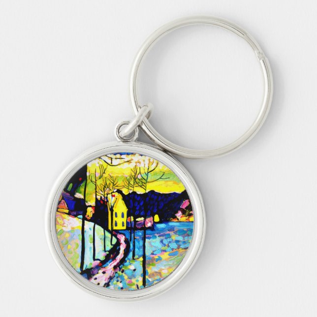 Kandinsky - Winter Landscape Key Ring (Front)