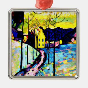 Kandinsky - Winter Landscape Metal Tree Decoration