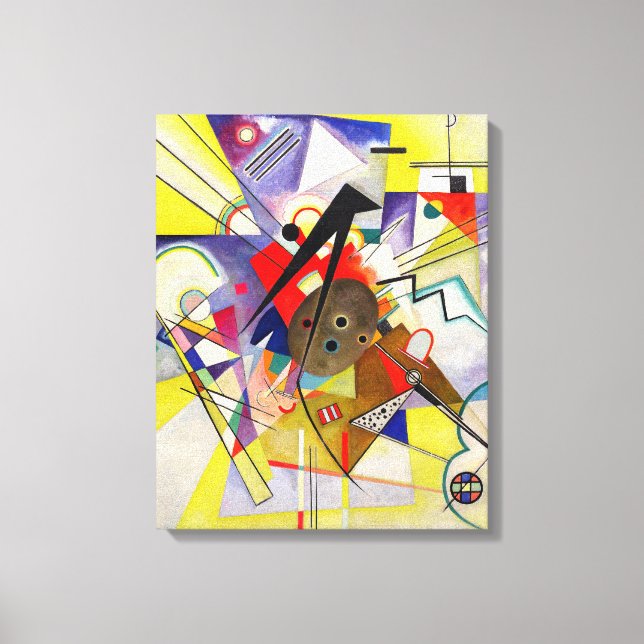 KANDINSKY - YELLOW ACCOMPANIMENT - 1924 -Bauhaus- Canvas Print (Front)