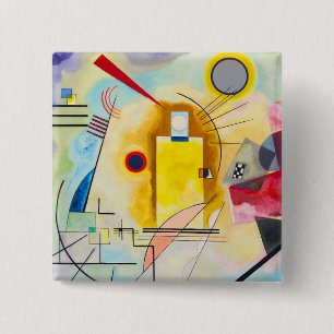 Kandinsky Yellow-Red-Blue 15 Cm Square Badge
