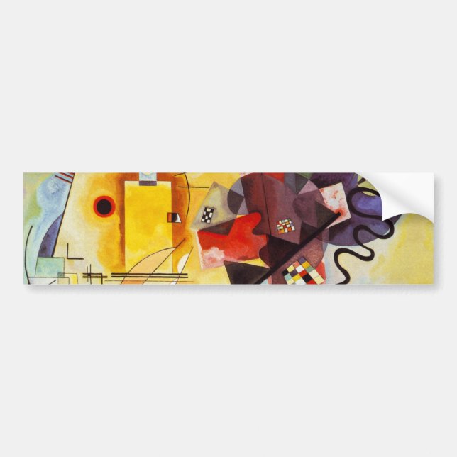 Kandinsky Yellow Red Blue Bumper Sticker (Front)