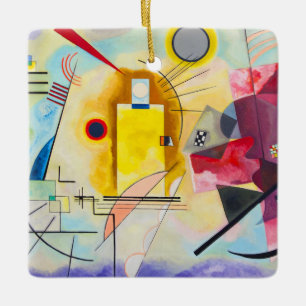 Kandinsky Yellow-Red-Blue Ceramic Ornament