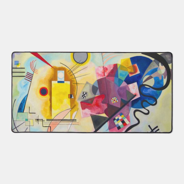 Kandinsky Yellow-Red-Blue Desk Mat (Front)